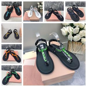 chaussures de créateurs sandales femmes pantoufles d'été tongs sandales diamant sandales à corde épaisse sandales plates de plage semelle extérieure noire chaussures minimalistes loisirs hommes sandales