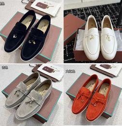 Chaussures designer Femme baskets en daim plat Flats Casual Shoes Summer Walk Mandis Homme Tasman Robe Luxur