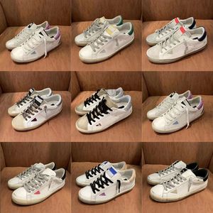 Chaussures designer Golden Goode Femmes Super Star Marque Men Men Occasion Nouvelle version Luxury Shoe Italie Sneakers Sequin Classic White Do Old Dirty Casual Shoe Lace