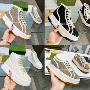 Designer Schoenen Dames Trainers G Sneakers Reliëf Canvas Schoenen Lederen Sneaker Platform Trainer Letter Afdrukken Outdoor Chunky Schoenmaat 35-41