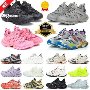 Chaussures de créateurs Femme Mens Casual Track 1 3 3.0 baskets Trainers de luxe Triple noir blanc rose rose bleu orange 18SS Tess.S.Sneaker Gomma Leather Tracks