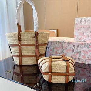 Designer Shopping Bag Straw Totes Femmes Sacs de plage d'été Weave Sacs à main de grande capacité Épaule Cartable Crochet Wallet