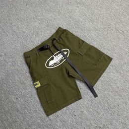 Designer Short Fashion Vêtements de loisirs Shorts de plage Corteizs Alcatraz Army Green Cargo Pants American High Street Multi Pocket Shorts Hommes Été 2024