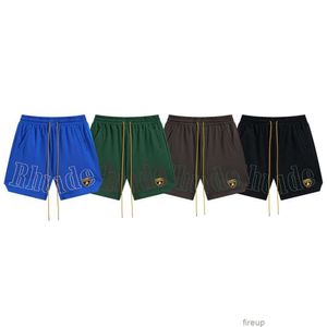 Designer korte mode Vrijetijdskleding Strandshorts Rhude Fashion Br Nieuwe geborduurde letter Logo Shorts Trekkoord Zomer Sport Veelzijdig Heren Dames Capri's