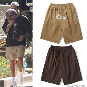 Designer Short Fashion Vêtements décontractés Shorts de plage Drew Shorts en velours côtelé Biber's Same High Street Pantalons décontractés à la mode pour hommes Pantalons à cinq points pour femmes