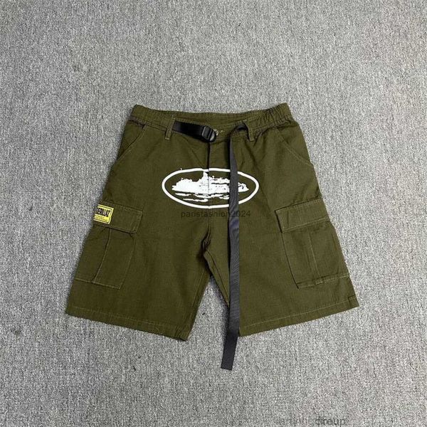 Designer Short Fashion Casual Vêtements Shorts de plage Corteizs Alcatraz Army Green Cargo Pants American High Street Multi Pocket Shorts Hommes SummerV6YN