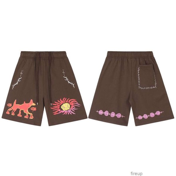 Diseñador Corto Moda Ropa casual Pantalones cortos de playa Travis Scotts Cactus Jack Fw22 Personaje Impresión de dibujos animados Pantalones cortos casuales para hombres y mujeres