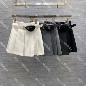 Designer korte rokken damesrokken met pocket mode high taille rok voor dames merk geplooide rokken