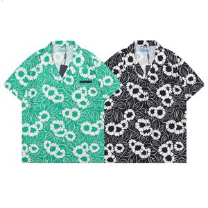 Designer chemise décontractée à manches courtes hip hop street wear mode d'été T-shirt en coton de haute rue sweat-shirt respirant hommes et femmes vert et noir