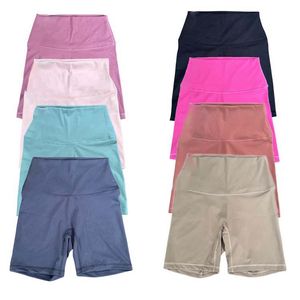 Designer Shorts de yoga court femmes arborent les courts d'entraînement à taille haute respirant à taille haute poussante à la course à vélo décontracté en bambou à fibre de gym en microfibre short