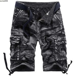 Les shorts de créateurs se vendent bien.Salopette de Camouflage en coton pour hommes, short ample à cinq points, pantalon multi-sacs, guerre mondiale américaine, entraînement militaire en plein air