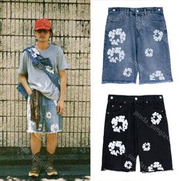 Shorts de créateurs Shorts pour hommes Shorts en denim Puff Print shorts de haute qualité High Street Jeans Print Haute qualité Hommes Femmes Vintage