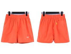 designer shorts heren shorts strand shorts zomermode sport shorts dames heren shorts borduren trekkoord broek oranje kleur Amerikaanse maat S-XL