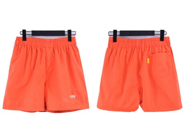 shorts de créateurs hommes shorts shorts de plage mode d'été shorts de sport femmes hommes shorts broderie cordon de serrage pantalon couleur orange taille US S-XL
