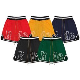 Rhude ontwerpers shorts heren Shorts Mesh ademende losse mode shorts Summer Beach Pants multi-color optioneel