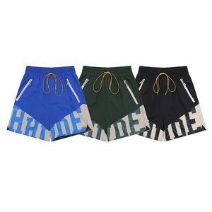 shorts de créateurs rhude été mode hommes shorts pantalons de plage hommes streetwear marque Rhude patchwork contraste de couleur impression shorts décontractés pour hommes S-XL en gros