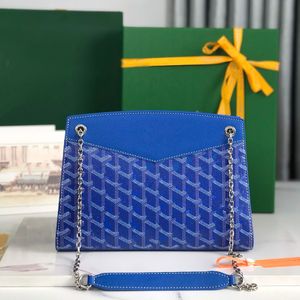 Bolso de hombro de diseñador Cuero genuino Lona Moda Mujer Correa de cadena Bolsos cruzados Lujo de primera calidad Bussiness Lady Vestido Bolso con paquete completo