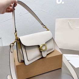 Designer schoudertas Handtas crossbody tas Luxe meisjes Effen kleur ketting Vierkant Echte gesp Crossbody met grote capaciteit Kleine vierkante tas Flip designer tas