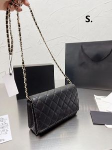 Designer sac à bandoulière sac à main de luxe marque Woc bandoulière plaine Caviar femmes sac à main en cuir véritable Simple sac à rabat classique