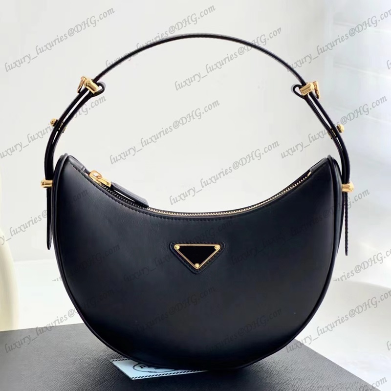 P Arque Designer Bag Shoulder Bags Luxury Handbags Women's Fashion Cross Body Classic Half Moon Triangle Embossed Messenger Large Capacity 3 Colors Top Quality
