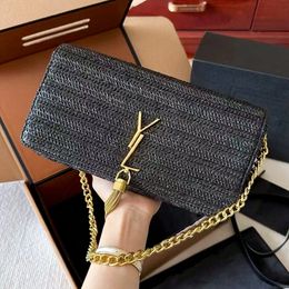 Kates Tassel Enveloppe Paille Sac de créateur de chronomédiction Satchel Luxury Chaîne de bobe