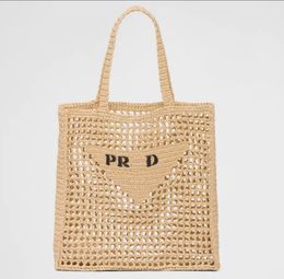 Sac de plage à bandoulière de styliste, sacs de Shopping tissés creux en maille à la mode pour l'été, fourre-tout en paille