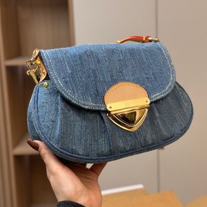 Designer schouder luxe tas messenger tas hobo tassen voor vrouw mode blauwe denim handtassen ontwerper crossbody lederen lederen dames dame tas satchel tas prpu