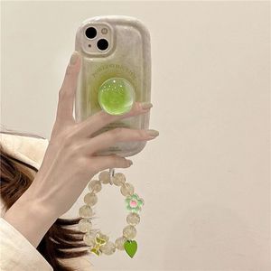 Étui de téléphone en silicone de concepteur Tache de halo vert Convient pour iPhone 14 13 12 Pro max 11 14plus Coque souple Étui de téléphone anti-chute