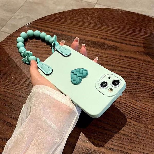 Funda de teléfono de silicona de diseñador Pulsera tejida de amor Adecuado para iPhone 14 13 12 Pro max 11 14plus Funda blanda Funda de teléfono anticaída