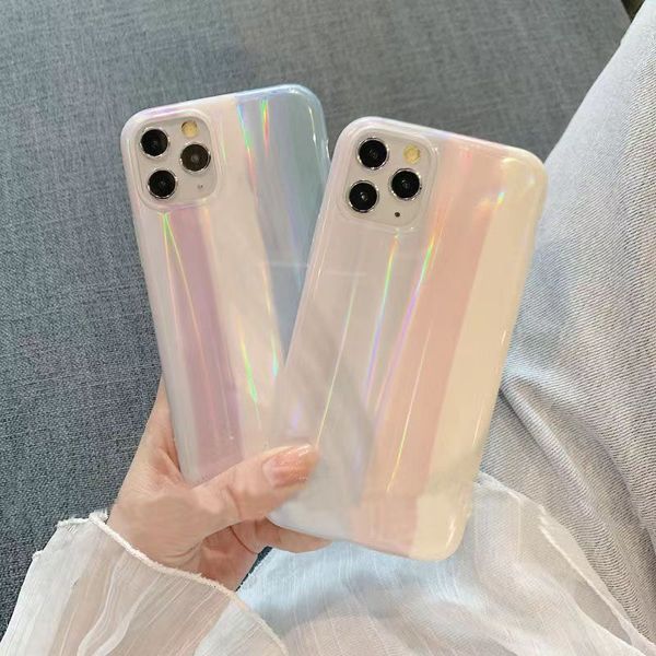 Étui de téléphone en silicone design rafraîchissant petit arc-en-ciel adapté à l'iPhone 14 13 12 Pro max 11 14plus coque souple étui de téléphone anti-chute