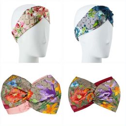 Designer Zijden Hoofdbanden 2022 Nieuwe Collectie Vrouwen Meisjes Rood Gele Bloemen Haarbanden Sjaal Haaraccessoires Geschenken Headwraps Top Qual302x