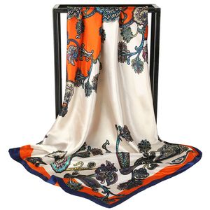 Designer zijden sjaal voor vrouwen sjaals wintermode dames cadeau 90x90 cm