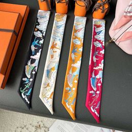 Écharpe en soie de designer pour les écharpes d'été des femmes yunxiang country yunjian wanxiang scarf de reliure en soie de reliure en soie petite sangle longue bracelet ruban