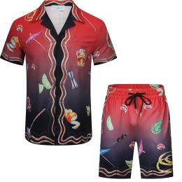 Designer Silk Shirt Casa Blanca Mens Shirt Casablanca Shorts Men SHIRT MANNELIJKE VROUWELIJKE Paren Casablanc Shirt Casablancas Spring Letter Afdrukt Trend losse pullover