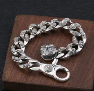 Diseñador Silver Cross Bracelets Bangle para hombres y mujeres Marca de lujo Personalidad Punk Cross Style Amantes de regalo Hip Hop Rock Jewelry 3Size