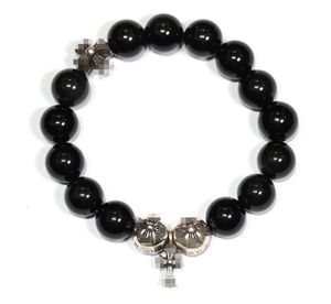 Bracelets en croix en argent argenté pour hommes et femmes Personnalité tendance de la marque de luxe Punk Cross Style Gift Hip Hop Rock Jewelry 3Size Top
