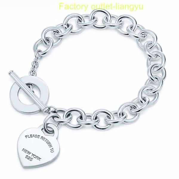 Diseñador colgante de plata collar joyería 100% 925 esterlina original auténtico clásico llave pulsera regalo exquisita boda mujer pulsera joyería tiffanans