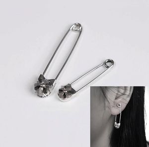 Designer Silver Pin Cross -oorbellen Aretes orecchini voor man vrouwen