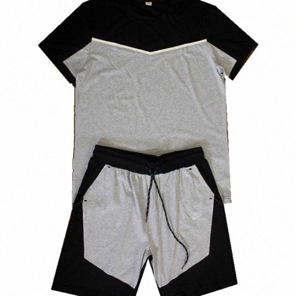 Designer Simple hommes sport à manches courtes costume femmes été mode nouvelle tendance short décontracté costume coton t-shirts 91iw #