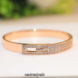 Diseñador Single Bangle Best Selling Fashion Brand Jewelry Pulseras para mujeres Luxury Rose Gold Silver Sliding Bead Design Shiny Party Girlfriends 2023 U6DT