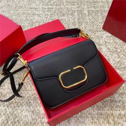 Bolso de un solo asa de diseñador Bolso con asa superior Bolsos cruzados para mujer Bolso de hombro con solapa cuadrada Hardware dorado Hebilla magnética Correa extraíble