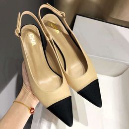 Designer scarpe singole tacchi alti da donna 2023 nuovi tacchi alti abbinati ai colori classici della moda bicolore scarpe eleganti con testa Bao