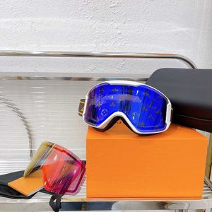 Designer Ski Goggles Skis Sunglasses Men Femmes Professional Top Quality Pink Lunes Blue Double-couche à l'épreuve de brouillard hiver extérieur Snow Skiing Sports Lux B7BX # UFVI