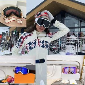 Designer skibril ski zonnebril heren dames Professionele topkwaliteit roze bril blauw dubbellaags mistbestendig winter buiten sneeuw skiën sport lux 79Vt#