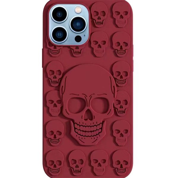 Diseñador Skull Phone Cases para IPhone 14 Pro 13 Promax 12 11 Xr Xsmax 7 8P Moda IPhone Funda Trend Luxury Shell