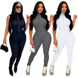Designer mouwloze jumpsuits Zomer Vrouwen Kleding Bodycon Rompers Sexy Solid Jumpsuits One Piece Outfits Skinny overalls Groothandel Bulk items 9168