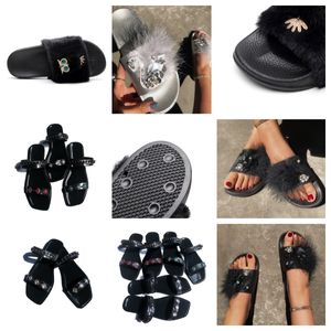 Designer Slide Woman Summer Lady Beach Sandaal Party Bruiloft Flat Slipper Shoes Fashion Sandal Man Woman Black Gai Maat 36-41