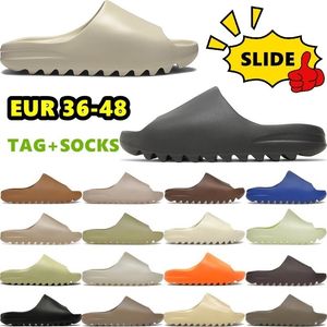 Diapositives de créateurs pour hommes pantoufles foncé onyx os ardoise gris marine blanc noir femmes sandales hommes solides curseurs sandales mules plates grande taille 36-48 chaussures d'été