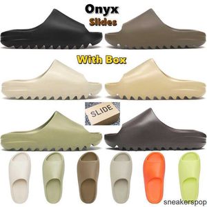 designer slides schoenen heren dames pantoffels luxe sandalen Onyx Desert Sand Bone Resin Earth Brown zomermode outdoor Jogging Wandelen