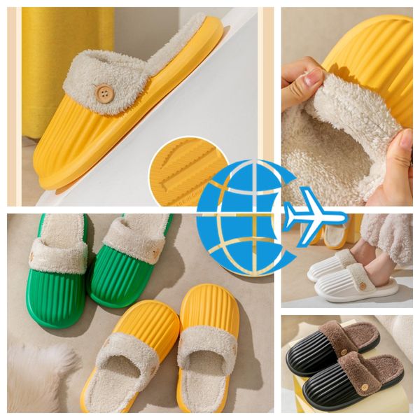 Designer Slides Femmes Sandales Piscine Oreiller Talons Pantoufles décontractées pour le printemps automne Plat Confort Mules Rembourré Sangle Avant Chaussure GAI jaune Coton vadrouille Ventes chaudes